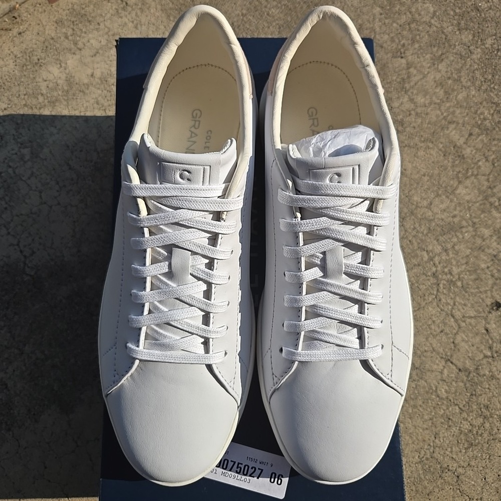 Cole Haan Men's Grandpro Tennis Sneaker Leather C22584 White US 9M  EU 42 - Picture 4 of 9